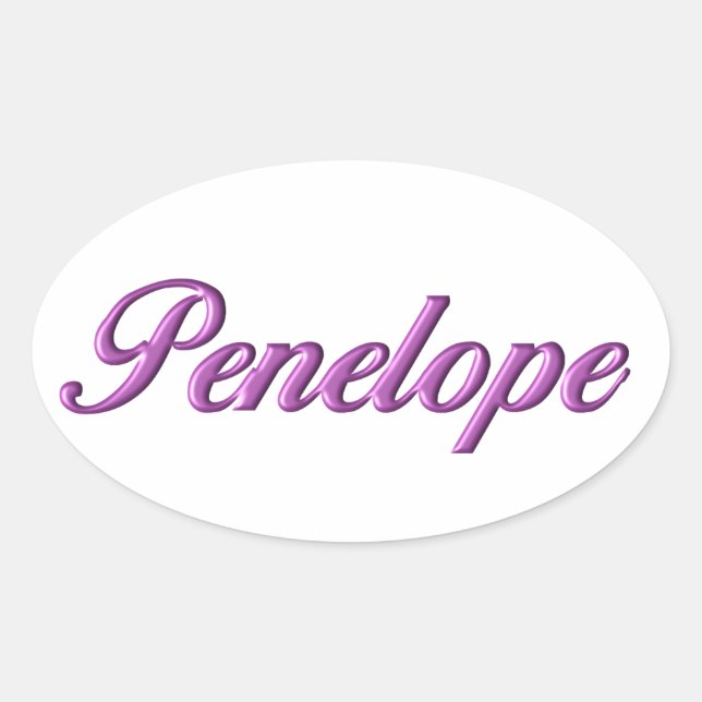 Nombre del pegatina de Penelope (Anverso)