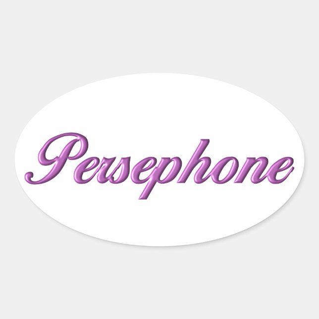 Nombre del pegatina de Persephone (Anverso)