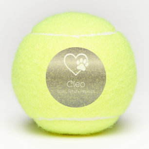 Nombre del perro en oro Pelota de tenis 'lanzar, r