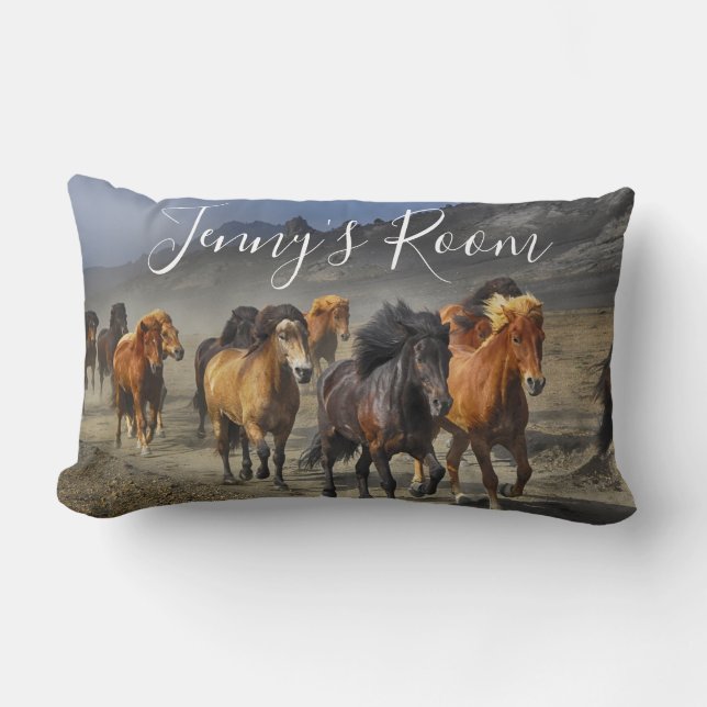 Nombre del Personalizable Almohada de Caballos Sal (Anverso)