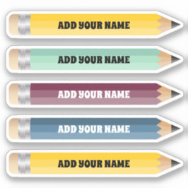 Nombre del personalizable Lápiz Pegatina Personali