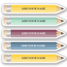 Nombre del personalizable Lápiz Pegatina Personali