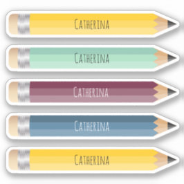 Nombre del personalizable Lápiz Pegatina Personali