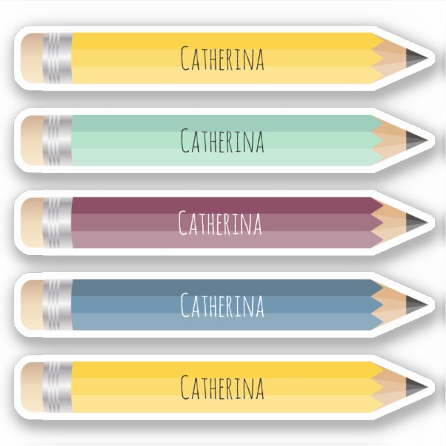 Nombre del personalizable Lápiz Pegatina Personali (Anverso)
