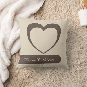 Nombre del personalizable y almohada del patrón a