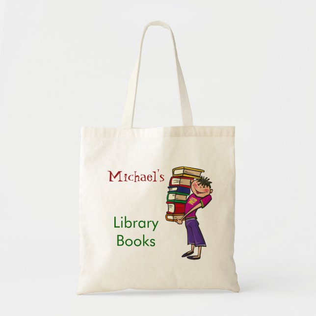 Nombre del personalizado de la bolsa de libros de (Frente)