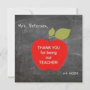 Nombre del profesor Manzana roja pizarra gracias