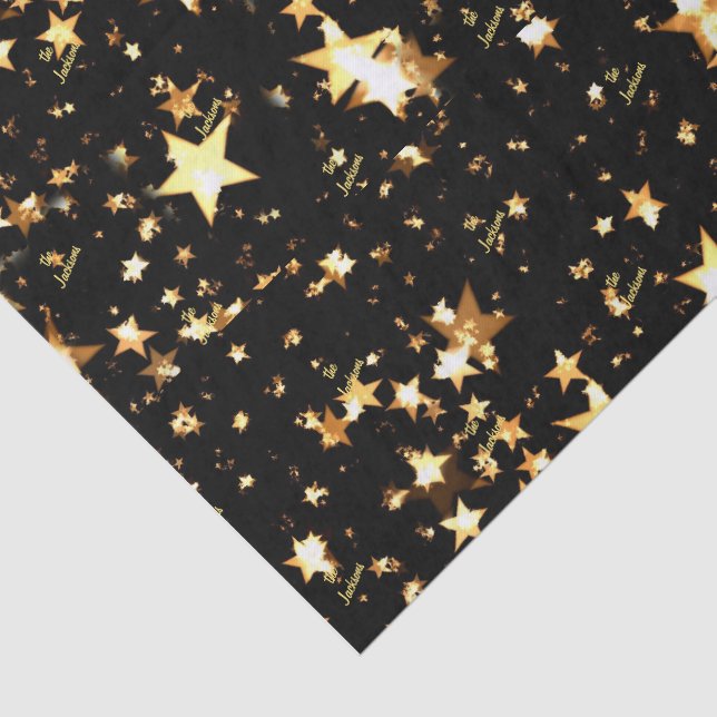 Nombre del script Papel de seda Estrellas negras y (Detalle)