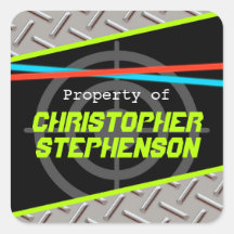 Nombre del tema de la etiqueta láser para niños pe