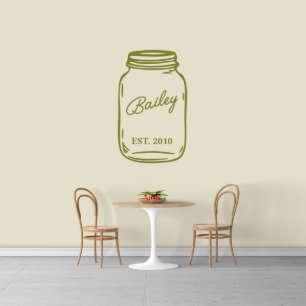 Nombre Delicioso En Mason Jar X-Large Wall Decal