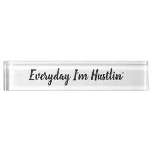 Nombre Diario soy placa de identificación de Hustlin