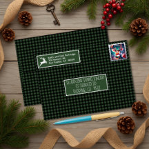 Nombre/dirección personalizado verde y negro para 