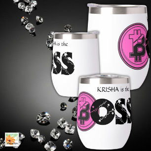 nombre editable de la jefa, cripto mug regalo para