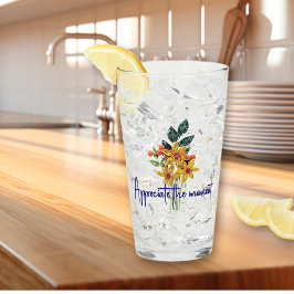 Nombre Elegante Cita Papel Flores Anidadas 16 oz P