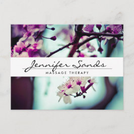 NOMBRE ELEGANTE con postal CHERRY BLOSSOMS