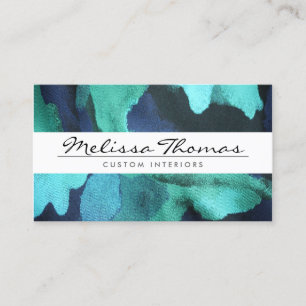 NOMBRE ELEGANTE con tarjeta de visita BLUE FLORIC