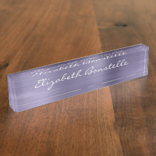 Nombre Elegante placa de identificación de escritorio con