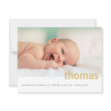 Nombre en negrita simple Invitación del bebé