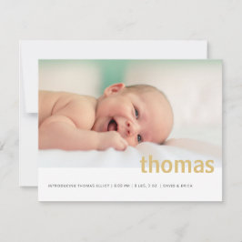 Nombre en negrita simple Invitación del bebé