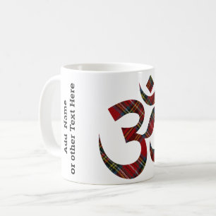 Nombre en Taza de Café de 11oz con Símbolo Om