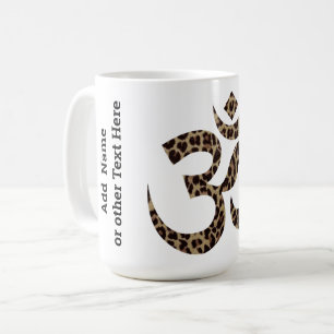 Nombre en Taza de Café de 15oz con Símbolo Om y Es