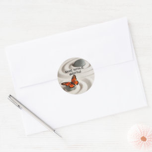 Nombre en Zen Garden, Pegatinas redondos de 1.5"