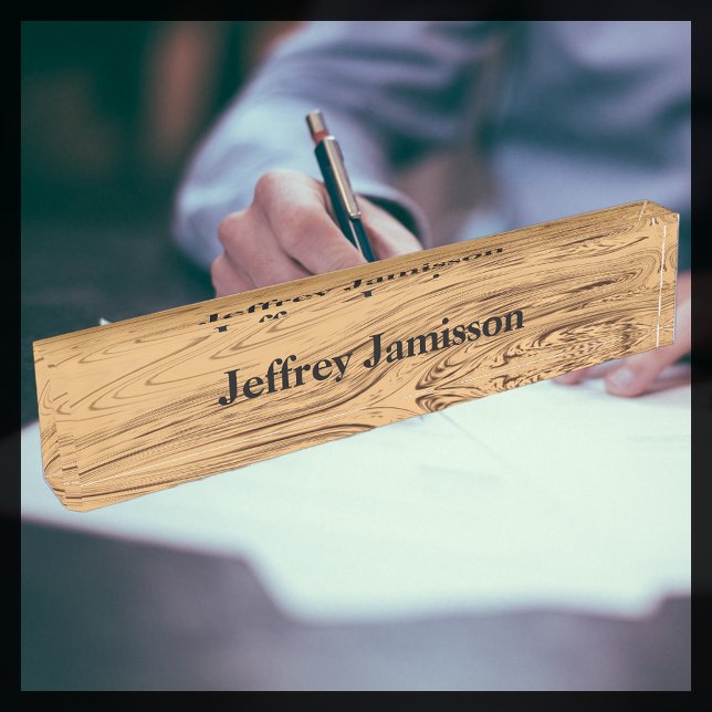 Nombre Escritorio acrílico placa de identificación, girat (Subido por el creador)