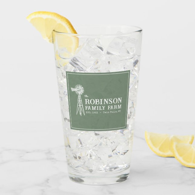 Nombre Familiar Granja Rústico Molino de viento Sa (Anverso (hielo))