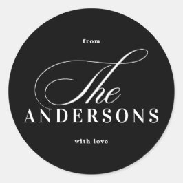 Nombre familiar simple Navidades negros Pegatina d