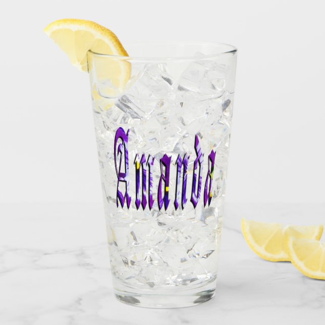 Nombre Floral Amanda, (Anverso (hielo))