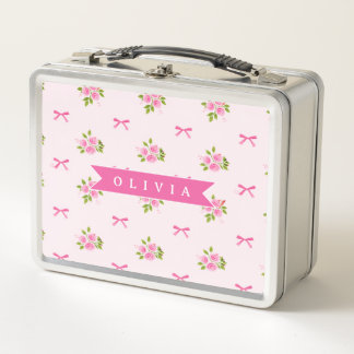 Nombre Floral Personalizado de Lazo Femenino Coque