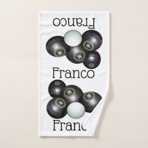 Nombre Franco Con Diseño De Bolos De Césped,