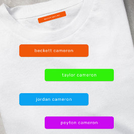 Nombre Hierro En Etiquetas De Ropa Brillantes