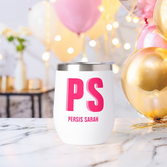 Nombre inicial del monograma de doble sombra perso (Despedida de soltero)