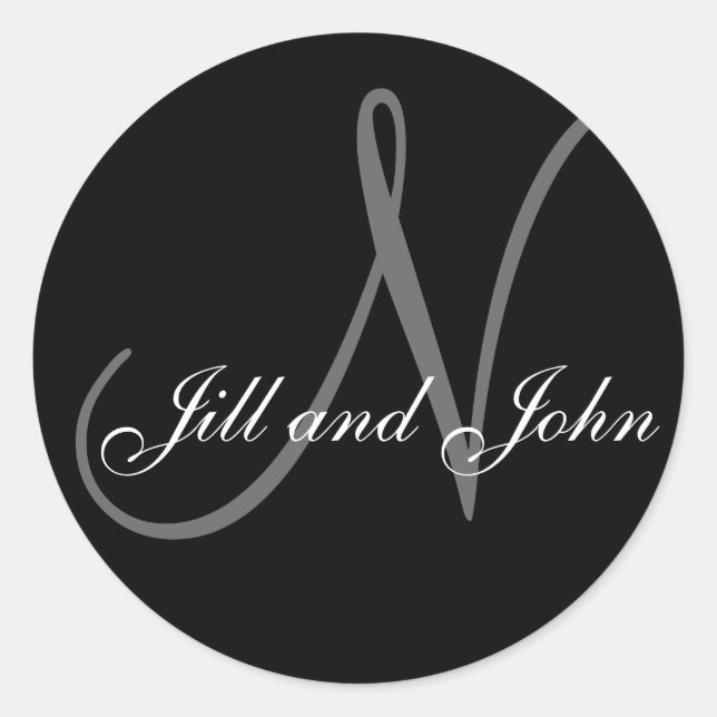 Nombre inicial "N" más Pegatina de nombres (Anverso)