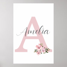 Nombre inicial personalizado arte de guardería imp