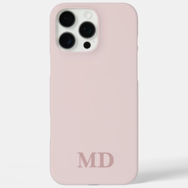 nombre iniciales monograma iPhone 16 pro max funda (Reverso )
