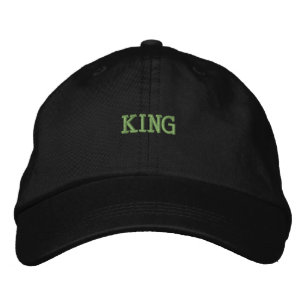Nombre KING Tipo de letra Negro completo Gorra de