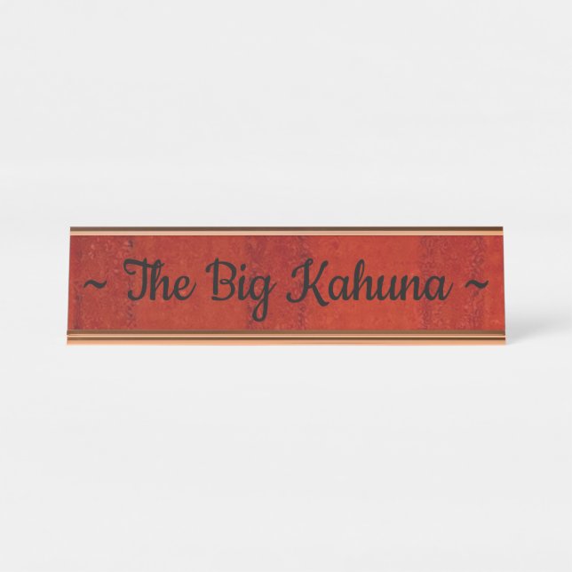 Nombre La placa de la mesa "Big Kahuna" (Anverso)