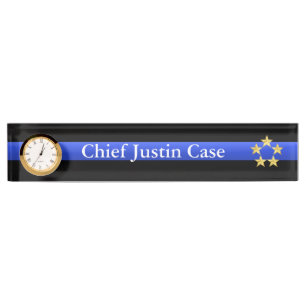 Nombre Línea Azul delgada: placa Nameplate de 5 estrellas