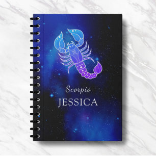 Nombre mágico con signo de zodiaco Cuaderno de Esc