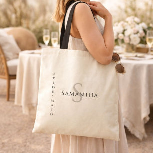 Nombre Minimalista de la dama de honor y Bolsa de