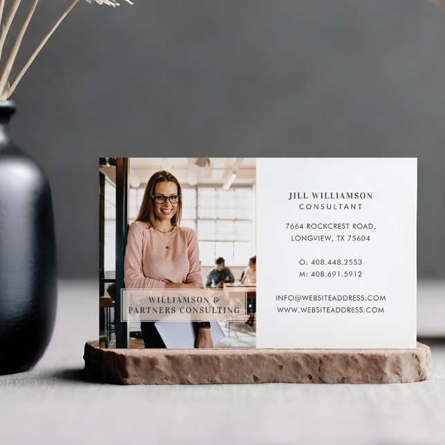 Nombre mínimo de la empresa profesional y foto com (Minimal Professional Company Name & Business Photo)