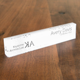 Nombre Moderna placa de escritorio acrílico para arquitec