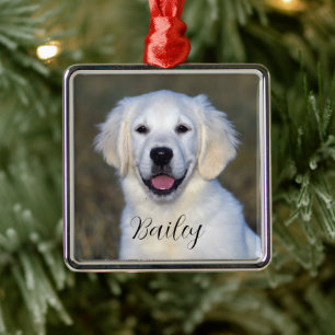 Nombre moderno de foto Ornamento de Navidad