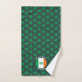 Nombre moderno Monograma Bandera irlandesa Shamroc