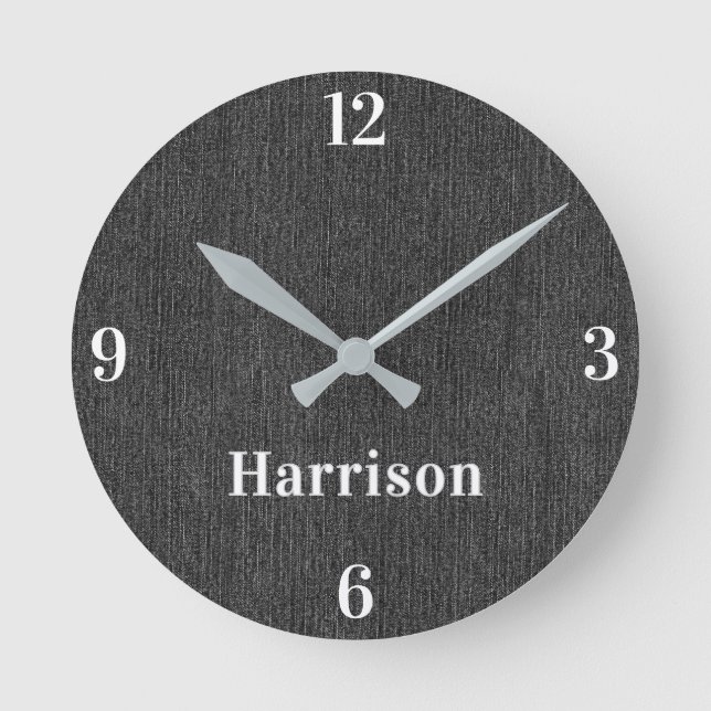 Nombre || Moderno Reloj de Pared de 8 pulgadas con (Anverso)