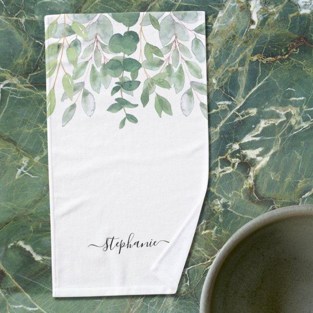 Nombre Monograma Eucalyptus Greenery (Subido por el creador)
