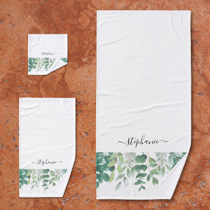 Nombre Monograma Eucalyptus Greenery