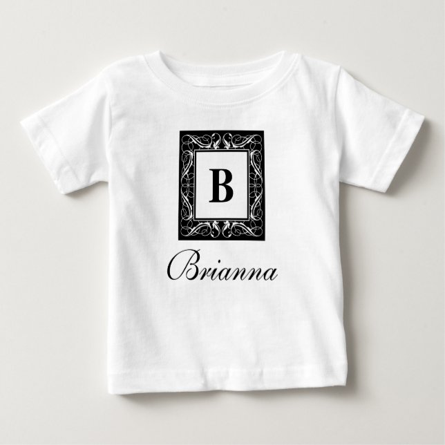 Nombre Monograma Regal Style Baby Jersey T (Anverso)